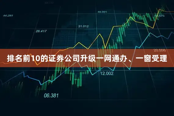 排名前10的证券公司升级一网通办、一窗受理
